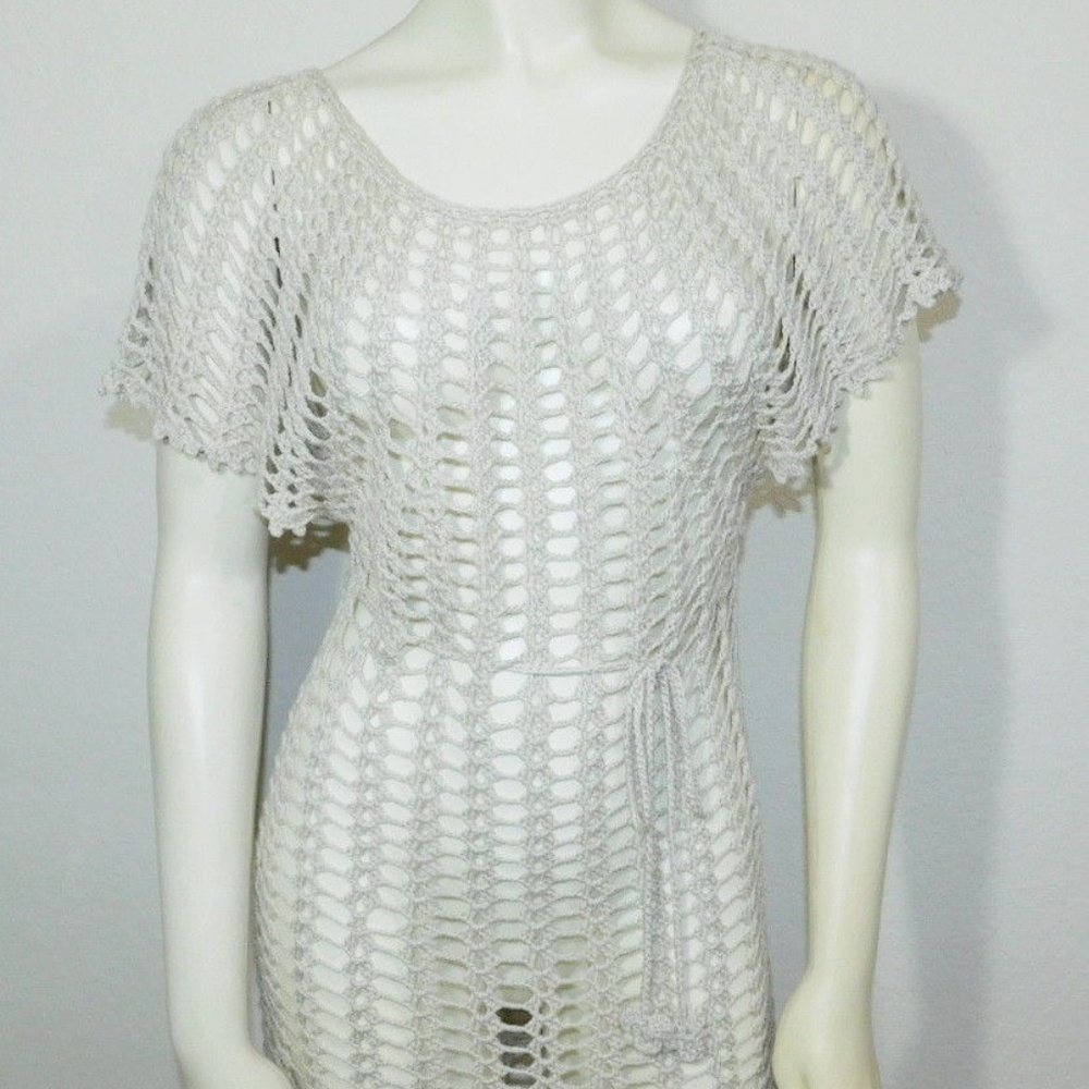 Small YA Los Angeles Beige Sweater Dress Cover Up